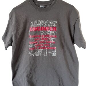 Gray T-Shirt with Engineer Graphic